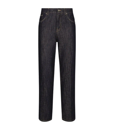 Dolce & Gabbana 5-pocket Straight Jeans In Blue