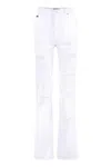 Dolce & Gabbana Destroyed-effect Cotton Denim 5-pocket High-rise Jeans
