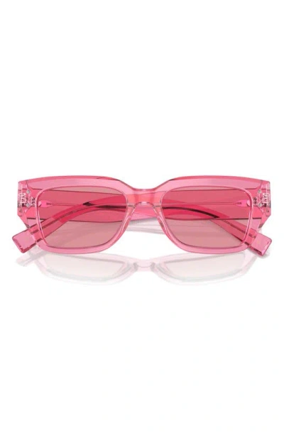 Dolce & Gabbana 52mm Cat Eye Sunglasses In Pink