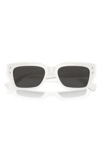 Dolce & Gabbana 52mm Cat Eye Sunglasses In White