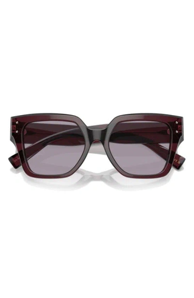 Dolce & Gabbana 52mm Square Sunglasses In Transparent Violet
