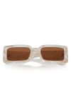Dolce & Gabbana 53mm Rectangular Sunglasses In Brown