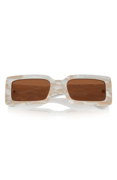 Dolce & Gabbana 53mm Rectangular Sunglasses In Light Brown