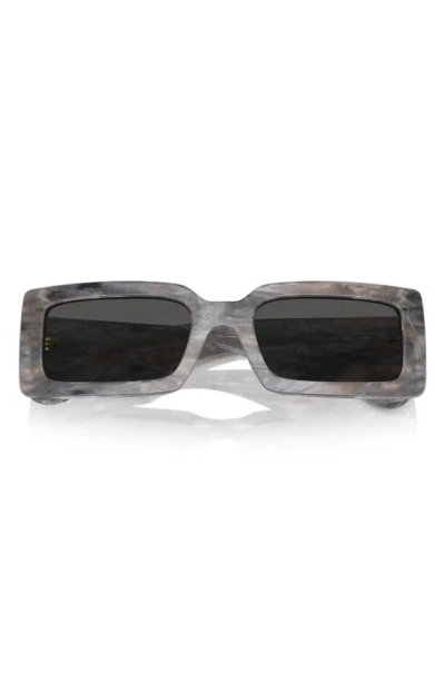 Dolce & Gabbana 53mm Rectangular Sunglasses In Gray