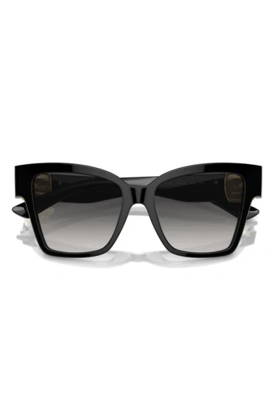 Dolce & Gabbana 54mm Gradient Square Sunglasses In Black