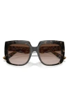 Dolce & Gabbana 54mm Gradient Square Sunglasses In Brown White