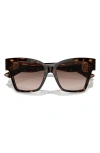 Dolce & Gabbana 54mm Gradient Square Sunglasses In Havana