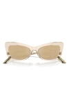 Dolce & Gabbana 55mm Cat Eye Sunglasses In Camel
