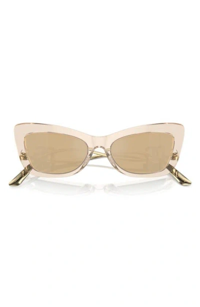 Dolce & Gabbana 55mm Cat Eye Sunglasses In Camel