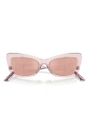 Dolce & Gabbana 55mm Cat Eye Sunglasses In Rose