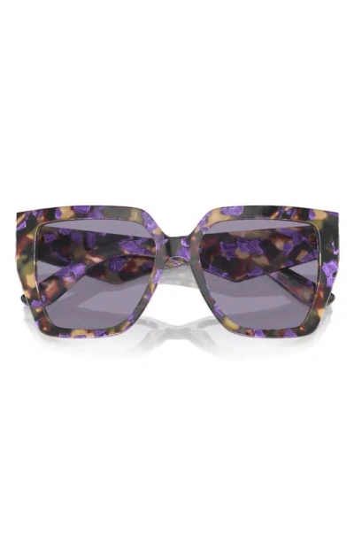 Dolce & Gabbana 55mm Square Sunglasses In Purple