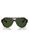 DOLCE & GABBANA 56MM PILOT SUNGLASSES