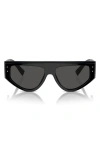 Dolce & Gabbana 57mm Rectangular Sunglasses In Black