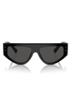 Dolce & Gabbana Dolce And Gabbana Dark Grey Browline Men's Sunglasses Dg4461 501/87 57 In Black