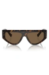 Dolce & Gabbana 57mm Rectangular Sunglasses In Havana