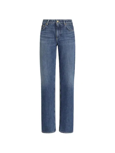 Dolce & Gabbana 5-pocket Denim Trousers In Blue