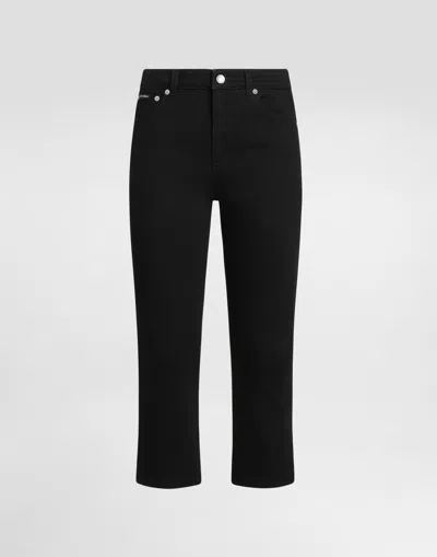Dolce & Gabbana 5-pocket Denim Trousers In Black