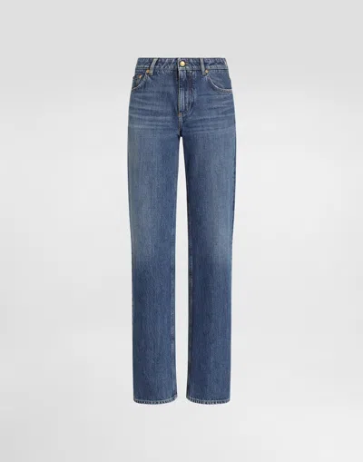 Dolce & Gabbana 5-pocket Denim Trousers In Multi