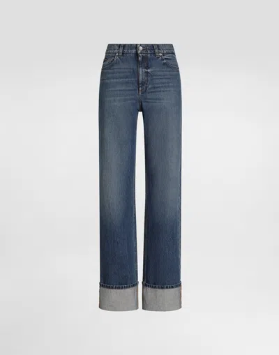Dolce & Gabbana 5-pocket Denim Trousers In Multicolor