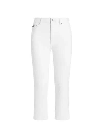 Dolce & Gabbana 5-pocket Denim Trousers In White