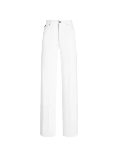 Dolce & Gabbana 5-pocket Denim Trousers In White