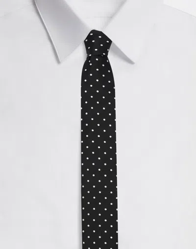 Dolce & Gabbana 6-cm Silk Jacquard Blade Tie In Black