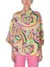 Dolce & Gabbana 60s Print Silk Shirt In Multi