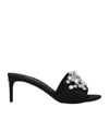 Dolce & Gabbana Crystal-embellished Satin Mules In Black