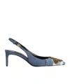 Dolce & Gabbana 60mm Embellished Denim Pumps In Blue