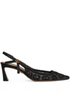 Dolce & Gabbana 60mm Lace Slingback Pumps In Black