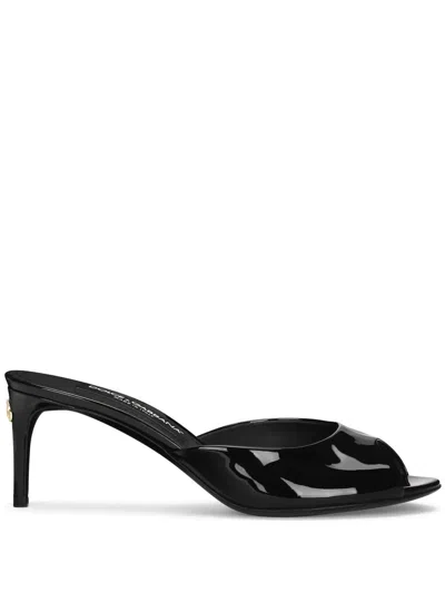 DOLCE & GABBANA 60MM PATENT LEATHER MULES