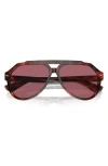 Dolce & Gabbana 60mm Pilot Sunglasses In Brown