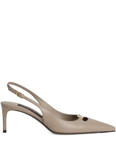 Dolce & Gabbana 60mm Slingback Pumps In Gold