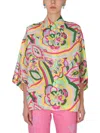 Dolce & Gabbana 60s Print Silk Shirt In Multi
