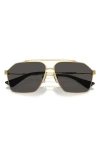 Dolce & Gabbana 61mm Pilot Sunglasses In Dark Grey