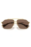 Dolce & Gabbana 61mm Pilot Sunglasses In Gold