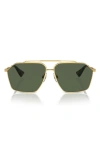 Dolce & Gabbana Dolce&gabbana 61mm Polarized Pilot Sunglasses In Gold