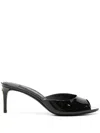 Dolce & Gabbana Black Patent Leather Slingback In Black