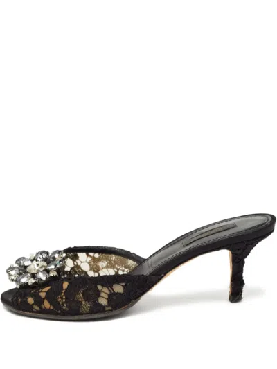 Pre-owned Dolce & Gabbana 70mm Leather Sandals