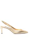Dolce & Gabbana 70mm Slingback Leather Pumps In Gold