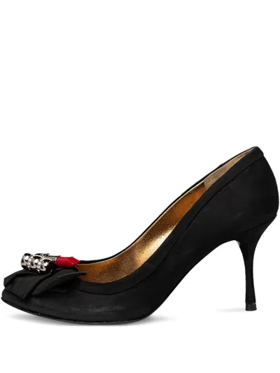 Pre-owned Dolce & Gabbana 80mm Lipstick-motif Pumps