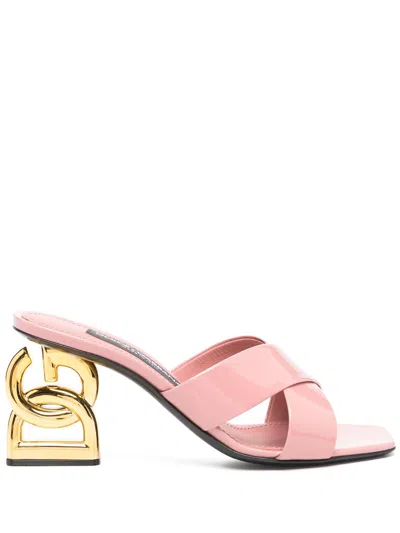 DOLCE & GABBANA 80MM PATENT LEATHER 3.5 MULES