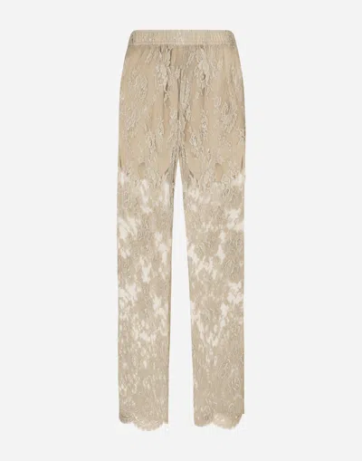 DOLCE & GABBANA TAILORED GALLOON LACE PANTS