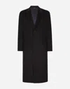 Dolce & Gabbana Single-breasted Cashmere Coat In グレー