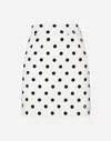 Dolce & Gabbana Gonna Corta In Charmeuse Stampa Pois In プリ