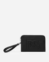 Dolce & Gabbana Dg-embossed Leather Clutch Bag In ブラック