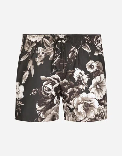 Dolce & Gabbana Floral-print Swim Shorts In Multicolor