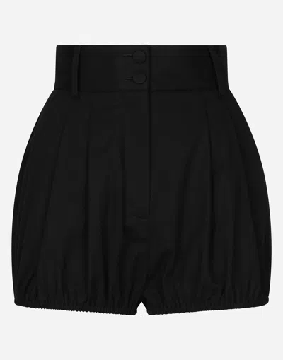 Dolce & Gabbana Cotton Balloon Shorts In ブラック