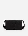 Dolce & Gabbana Logo-embossed Leather Messenger Bag In ブラック