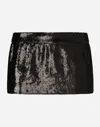 Dolce & Gabbana Sequined Low-rise Miniskirt In ブラック